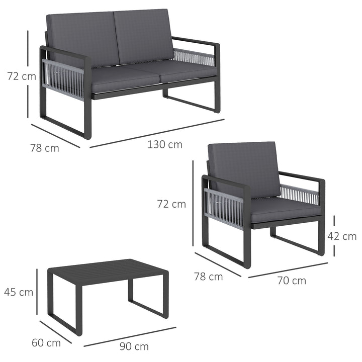 Four-Piece Aluminium Garden Dining Set