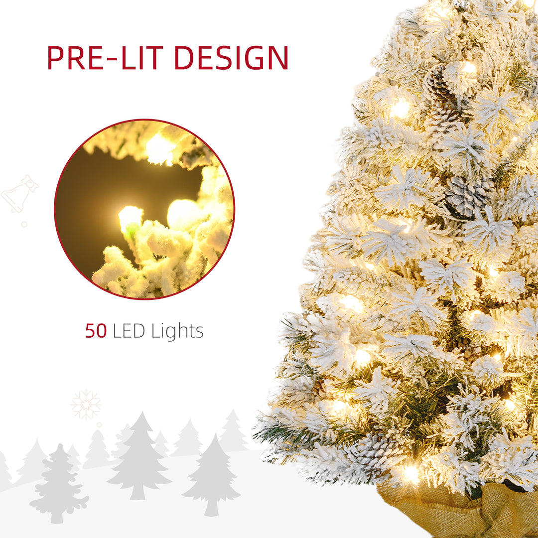 3ft Prelit Artificial Christmas Tree with Warm White LED Light and 133 Tips