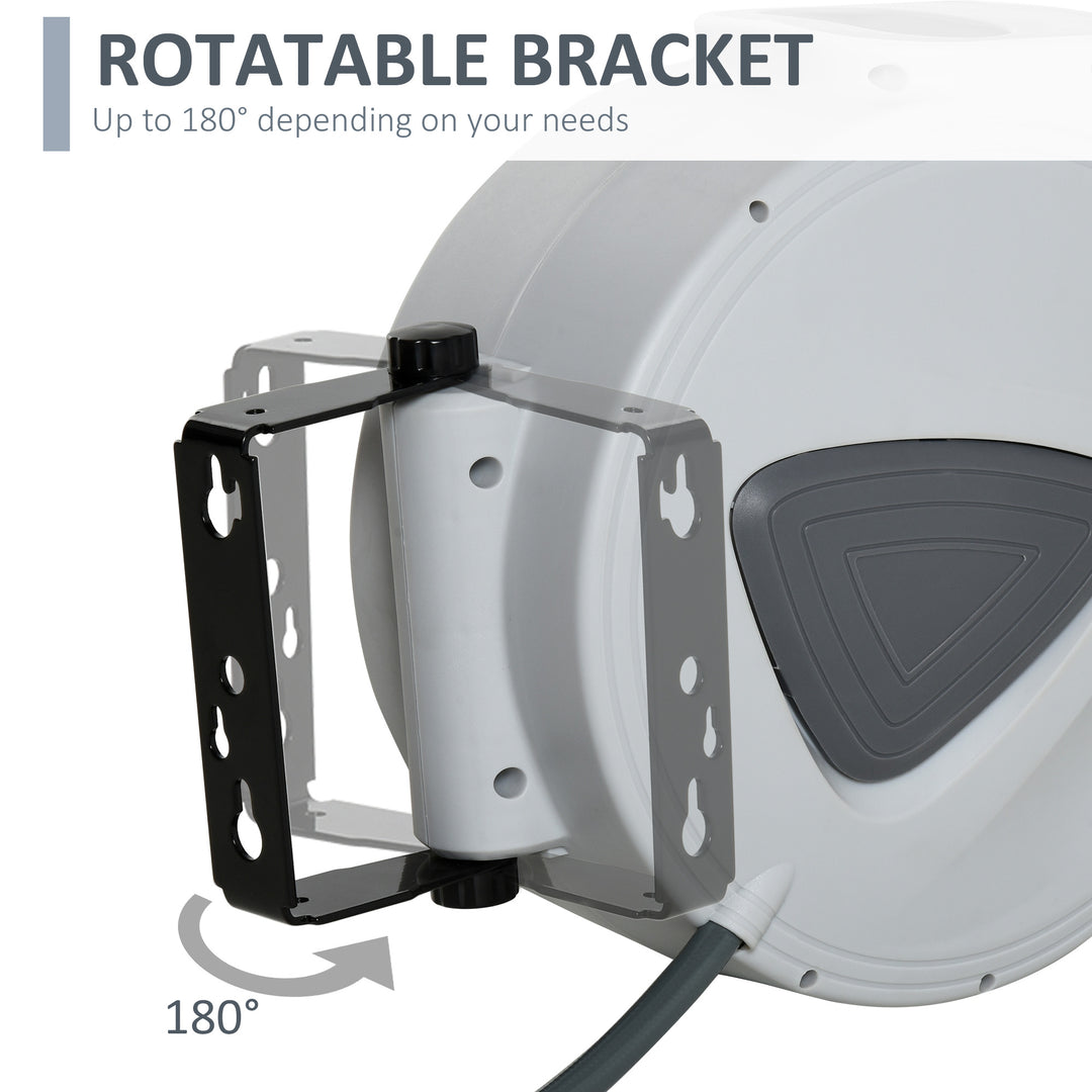 Retractable Air Hose Reel 15m+140cm (Hose Diameter 3/8" 9.5mm)