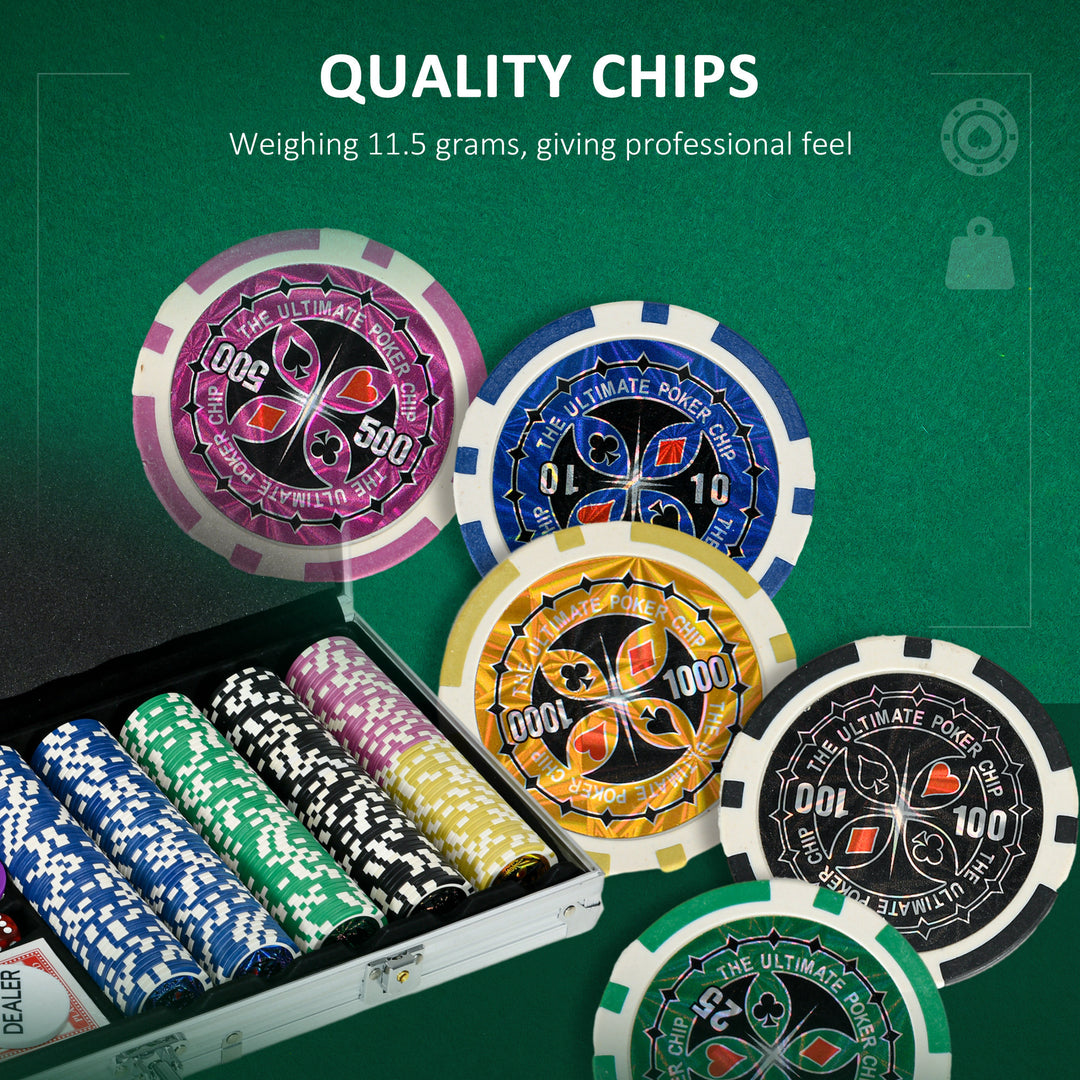 Luxury 500PCS Poker Chips Set