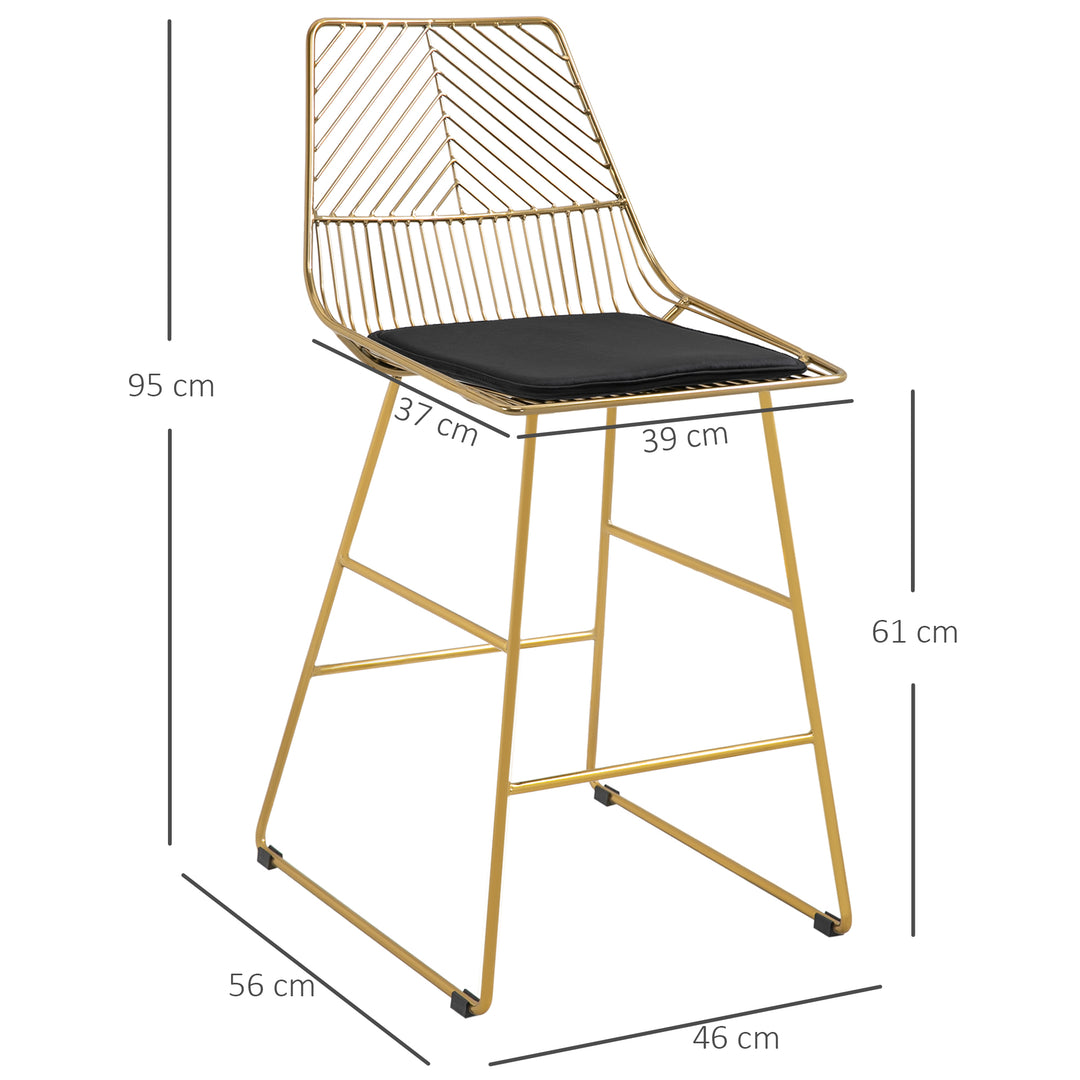 Set of 2 Bar Chair w/ Modern Counter Height