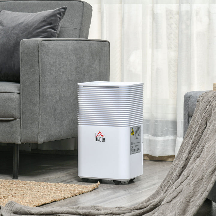 12L/Day Quiet Low-Energy Dehumidifier for Home Laundry Room Bedroom