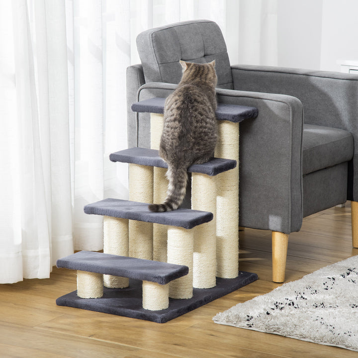 Pet Stairs 4 Steps Dog Cat Little Older Animal Climb Ladder Navy Blue