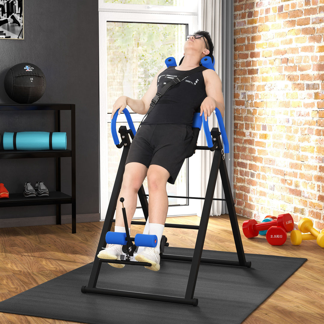 Gravity Inversion Table with Safety Belt Adjustable Hand Stand for Muscle Pain Relief