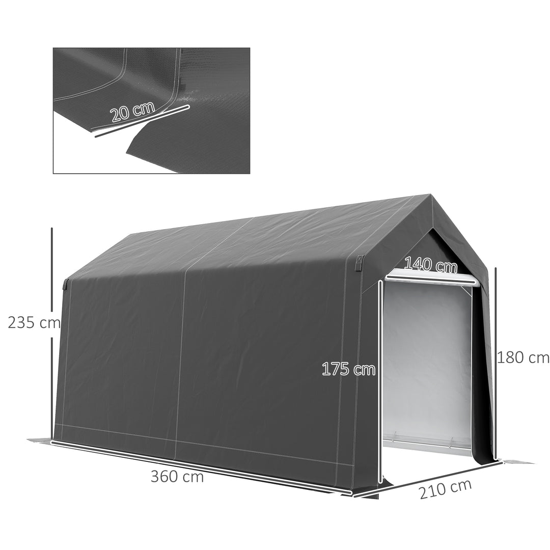 3.6 x 2.1m Portable Outdoor Shed