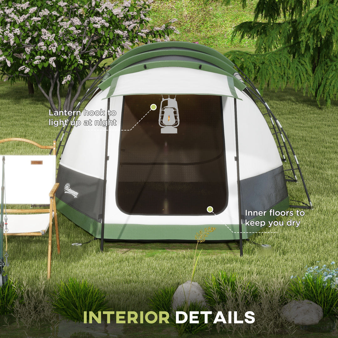 Family Camping Tent: 3-4 Person Tunnel