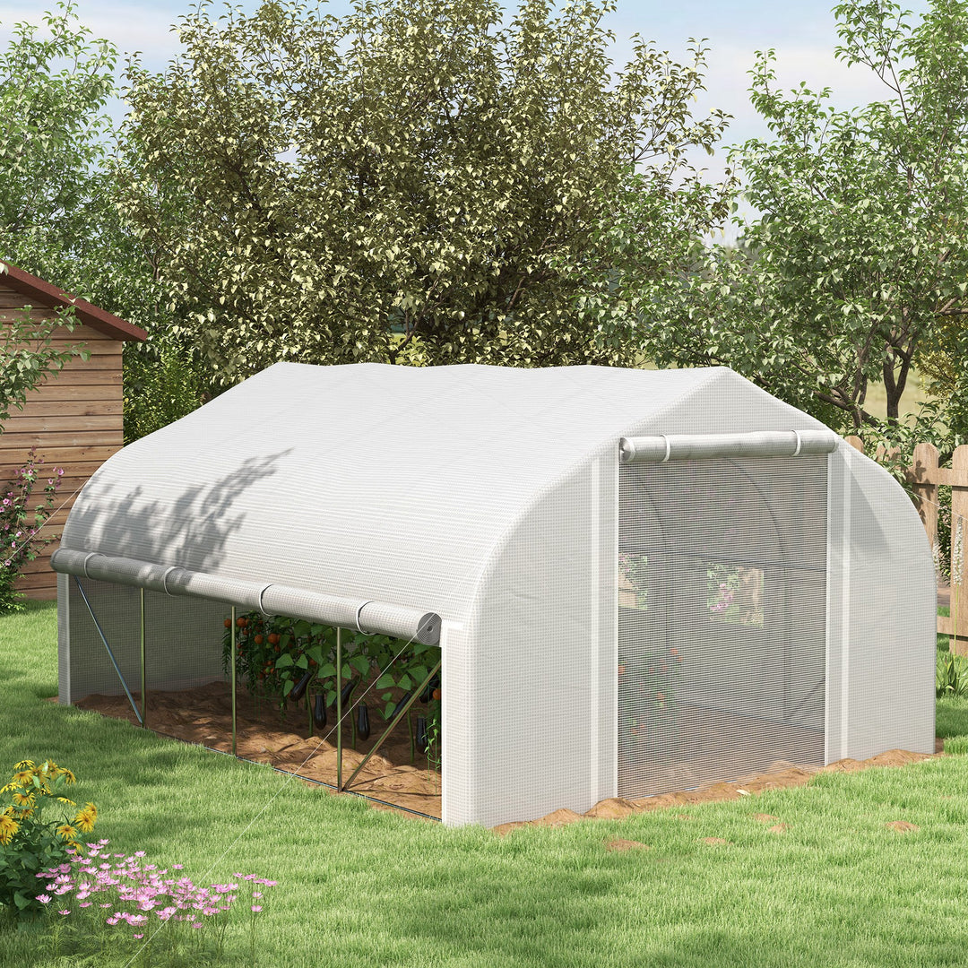 4x3m Walk-in Polytunnel Greenhouse