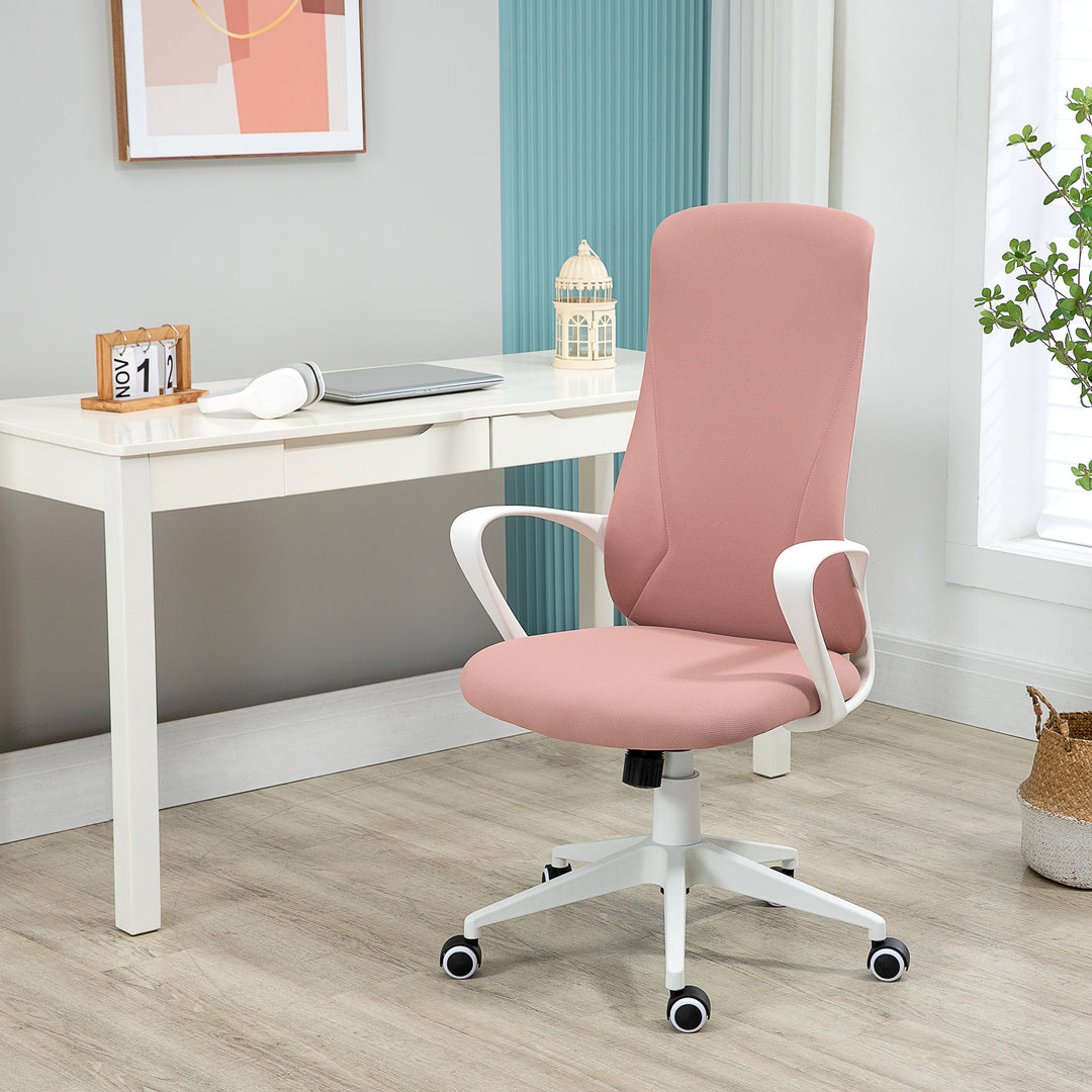 Vinsetto Elastic High-Back Office Chair, Pink