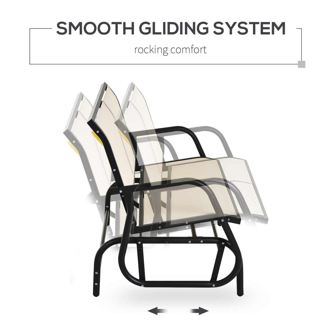 Gliding Patio Loveseat: Double Swing Bench for Alfresco Seating