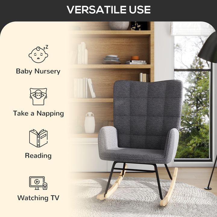 Wingback Rocking Chair for Nursing