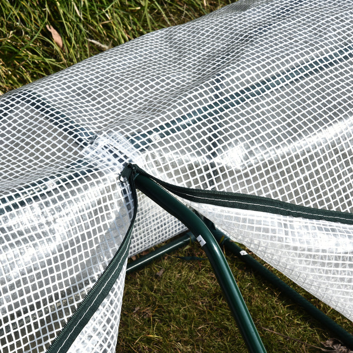 Portable Greenhouse Oasis: Mini Metal Frame with PVC Cover