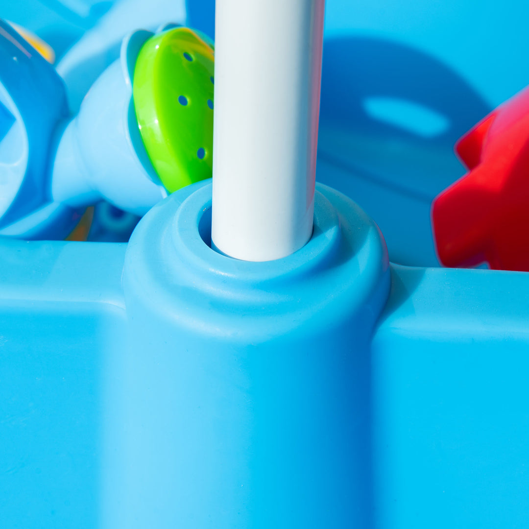 Sand and Water Play Table with Accessories and Adjustable Parasol