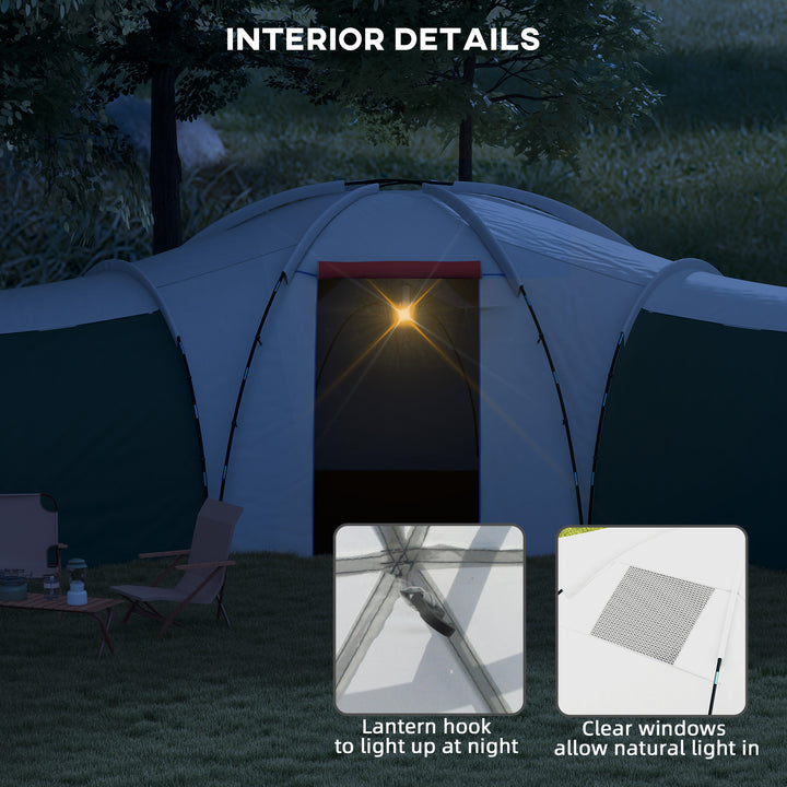 6-9 Man Tent with Bedrooms and Living Room