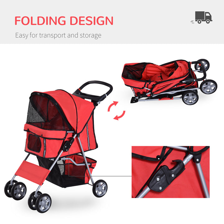 Small Dog Stroller with Rain Cover