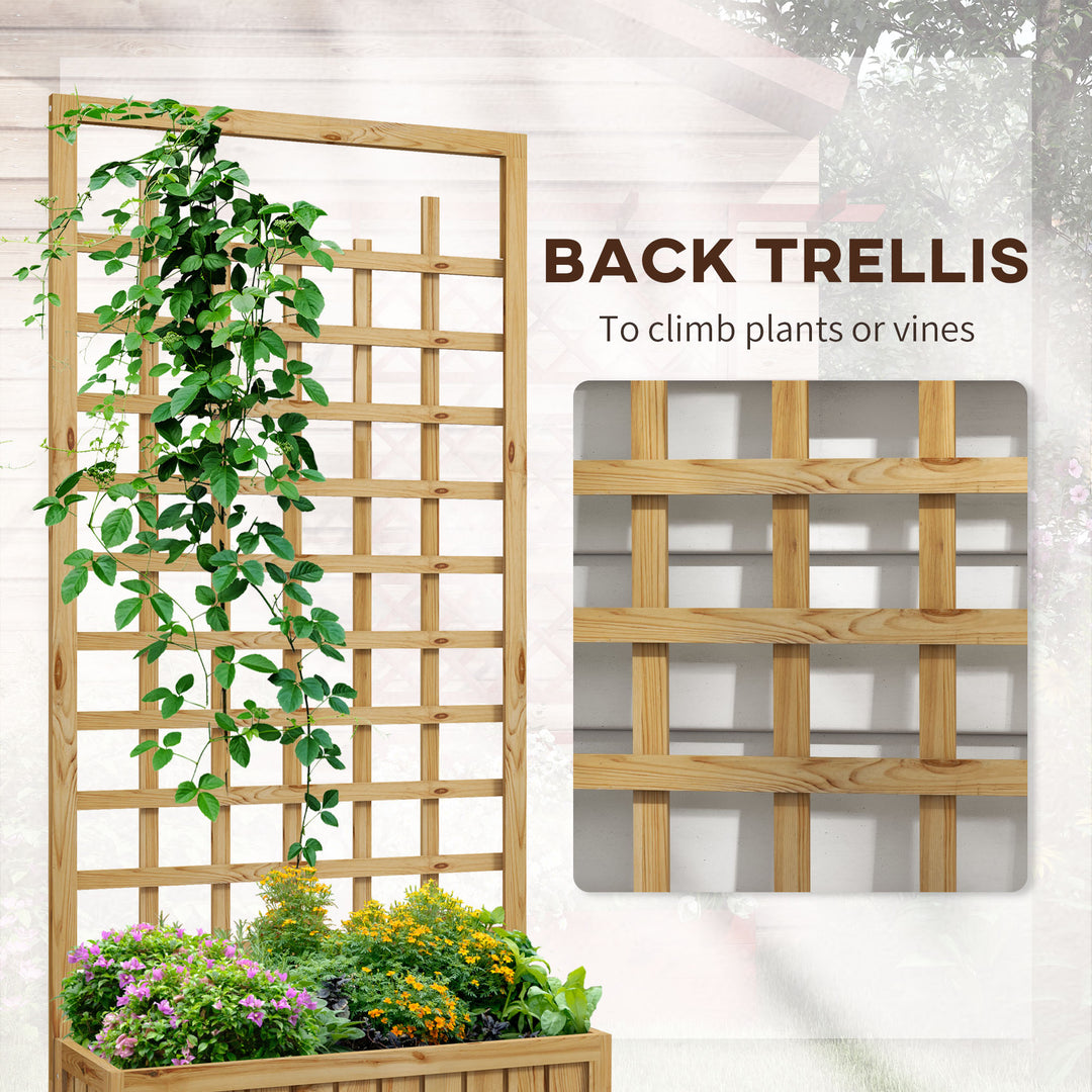 Wooden Trellis Planter