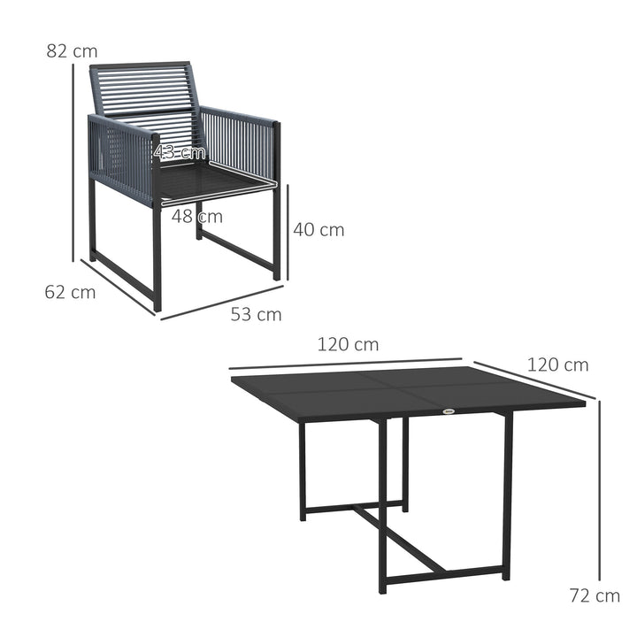 5 Pieces Garden Dining Set