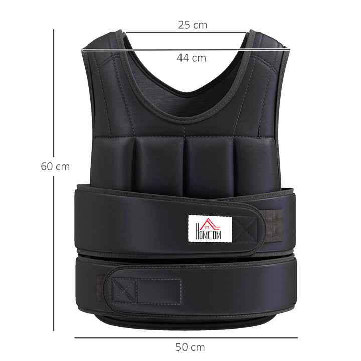 15kg Adjustable Metal Sand Weight Vest Black