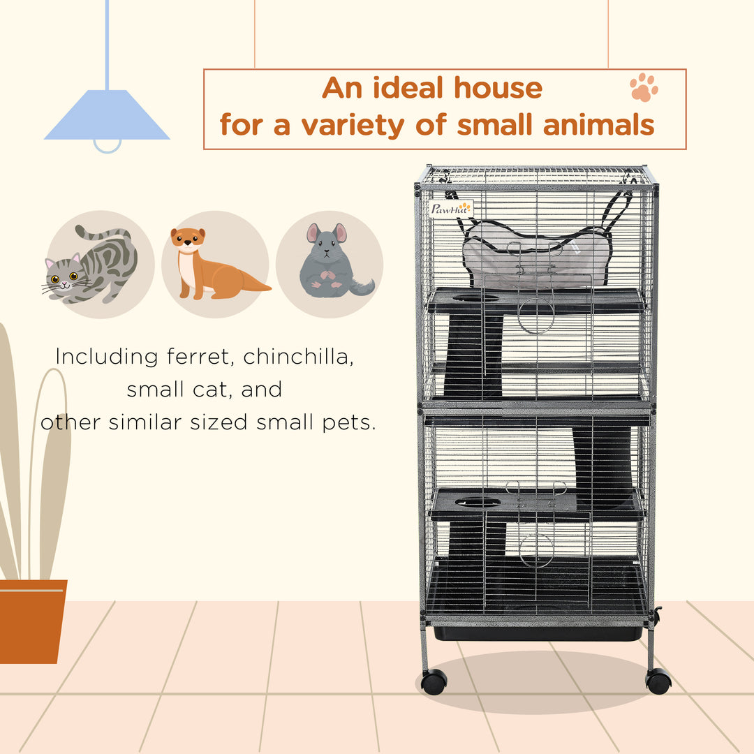 Small Animal Cage with Wheels Pet Home for Chinchillas