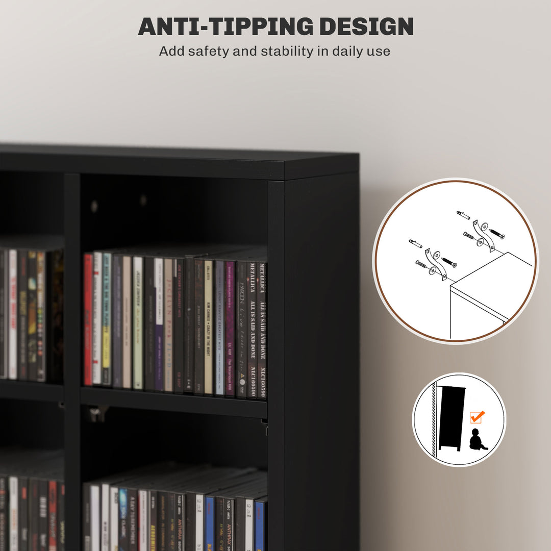 CD Storage Unit with Adjustable Shelves