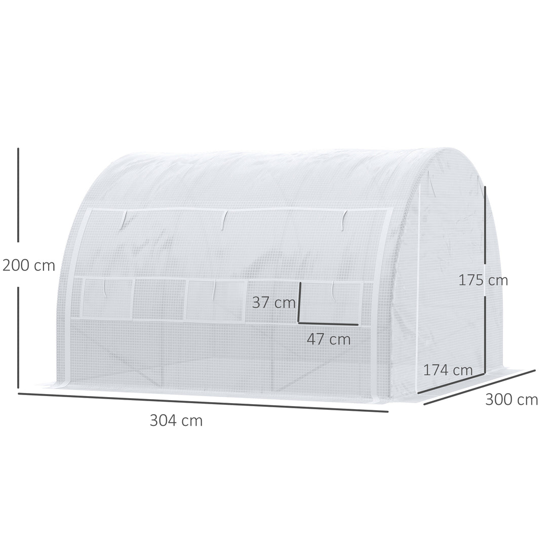 3 x 3 x 2 m Polytunnel Greenhouse