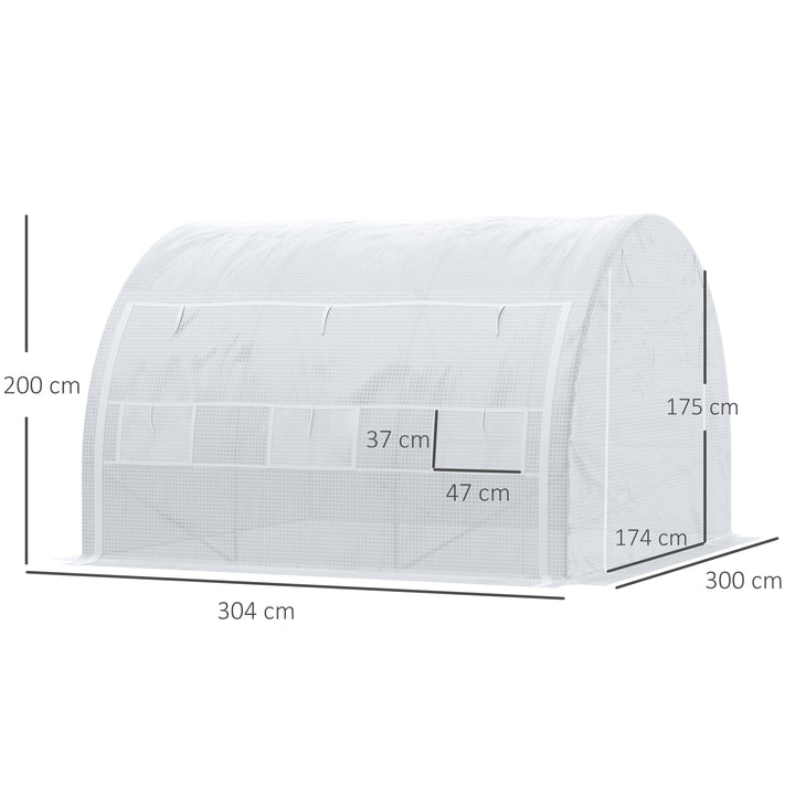 3 x 3 x 2 m Polytunnel Greenhouse