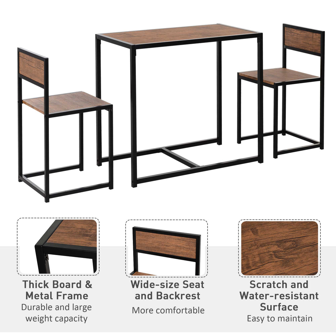 HOMCOM Dining Table and Chairs Set, Rustic Brown https://www.awin1.com/pclick.php?p=31569216195&a=1765756&m=17151 Aosom