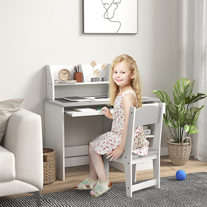 Kids Desk and Chair Set with Storage for 5-8 Year Old