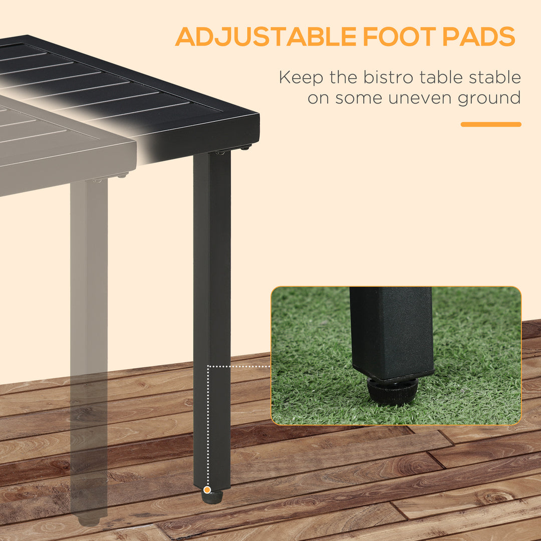 Patio Side Table with Umbrella Hole