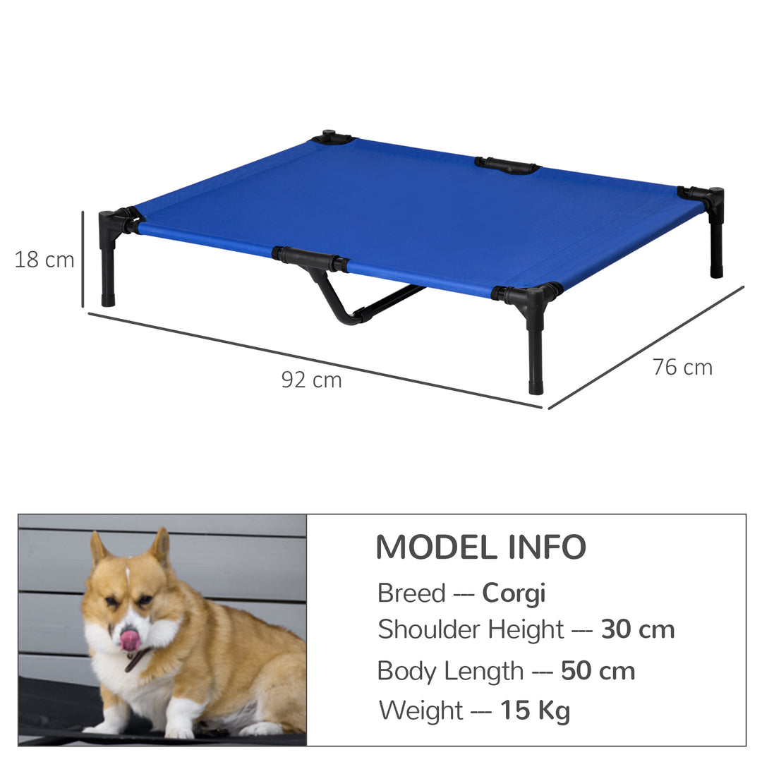 Raised Dog Bed Cat Elevated Lifted Portable Camping w/ Metal Frame for Large Dogs