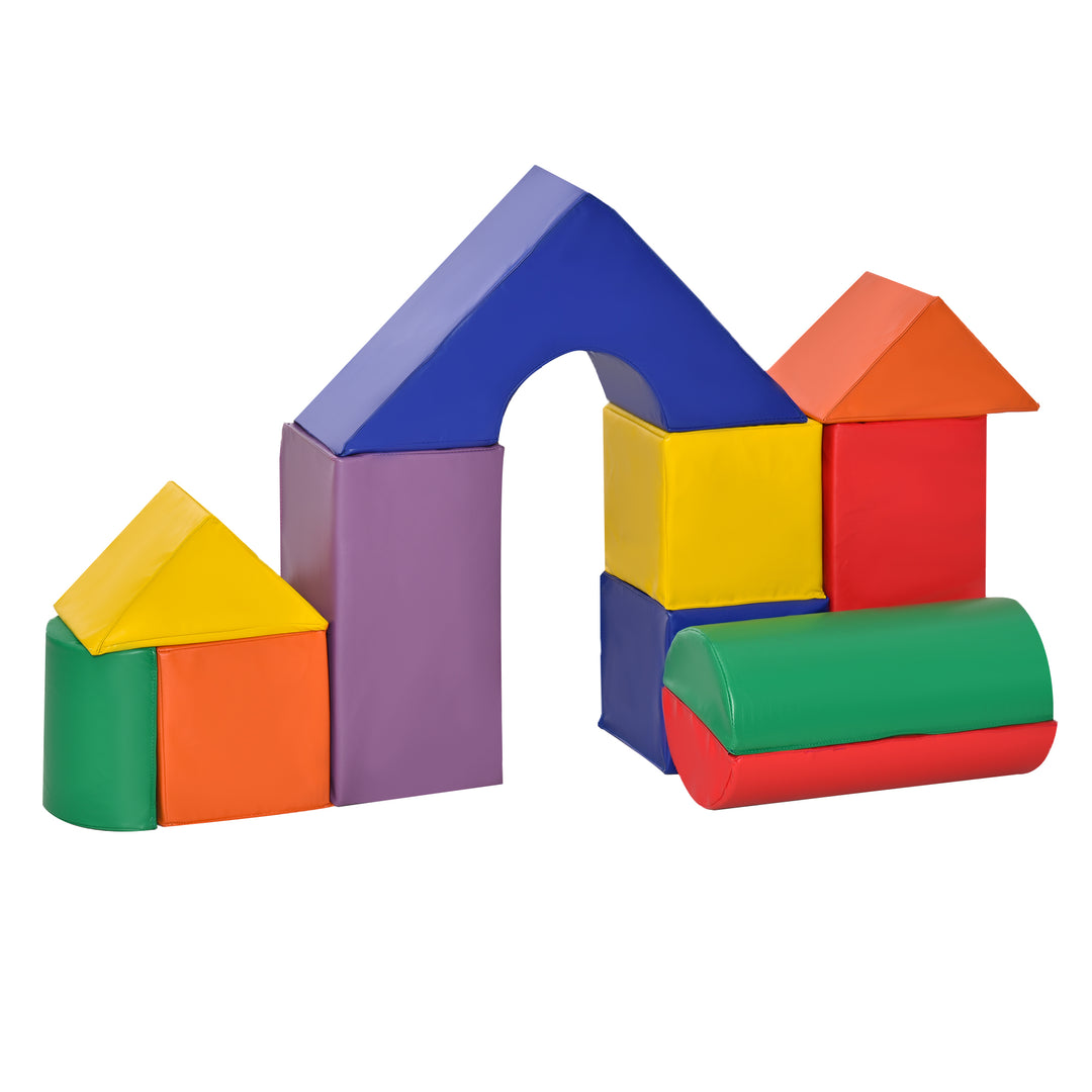 11 Piece Soft Play Blocks Kids Climb and Crawl Gym Toy Foam Building and Stacking Blocks Non-Toxic Play Set Activity Toy Brick