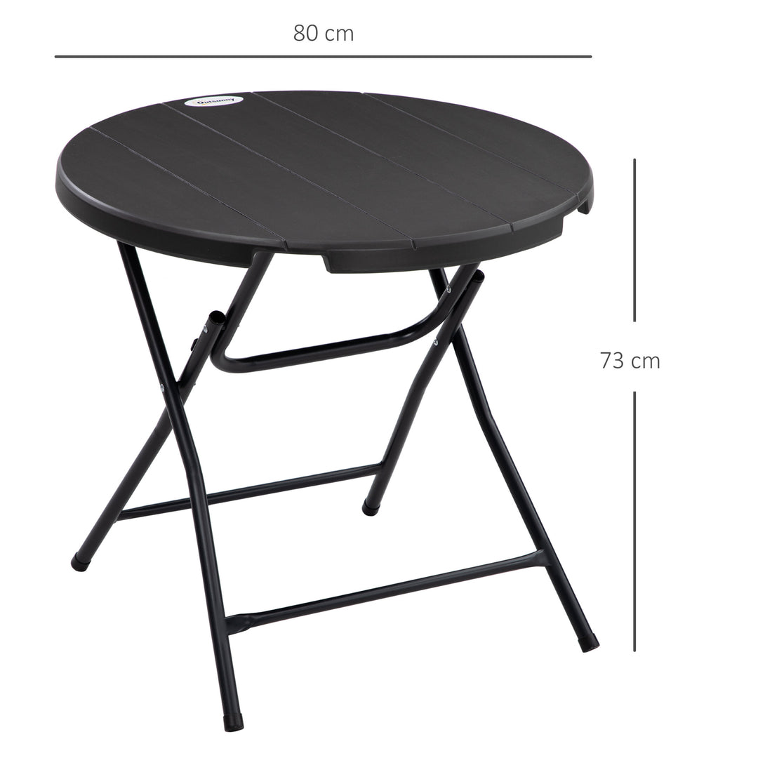 Foldable Round Garden Table for 4