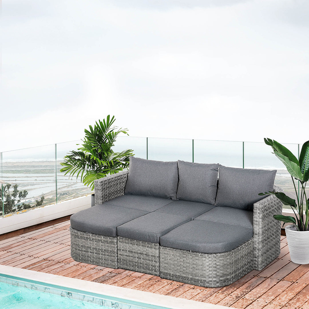 5-Seater Outdoor PE Rattan Sofa Set