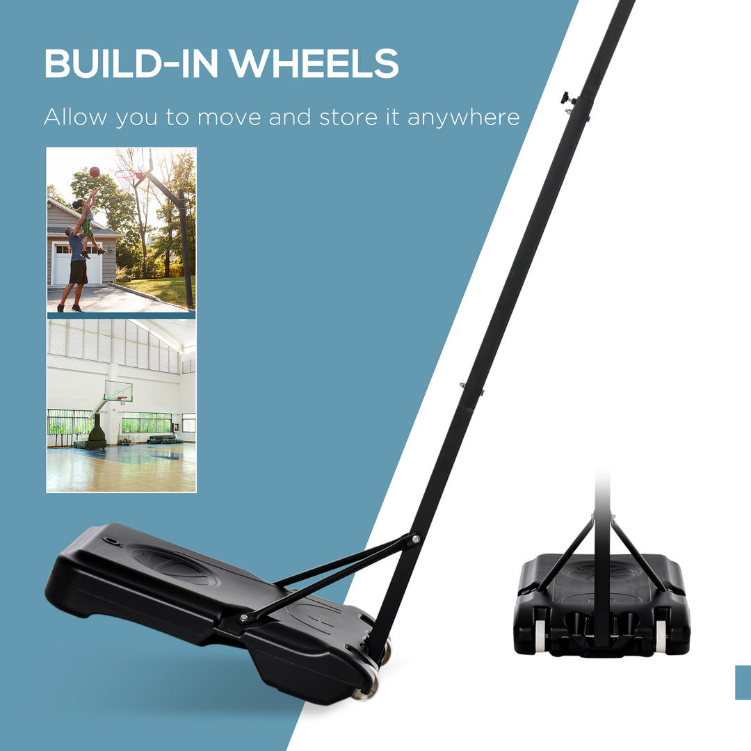 Portable Basketball Hoop: Wheeled Stand for Indoor & Outdoor Play