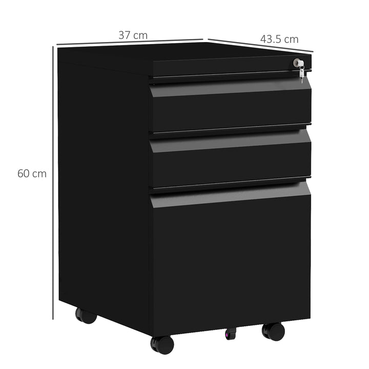 Vinsetto Steel Mobile File Cabinet