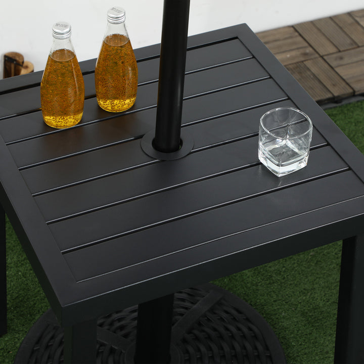 Patio Side Table with Umbrella Hole