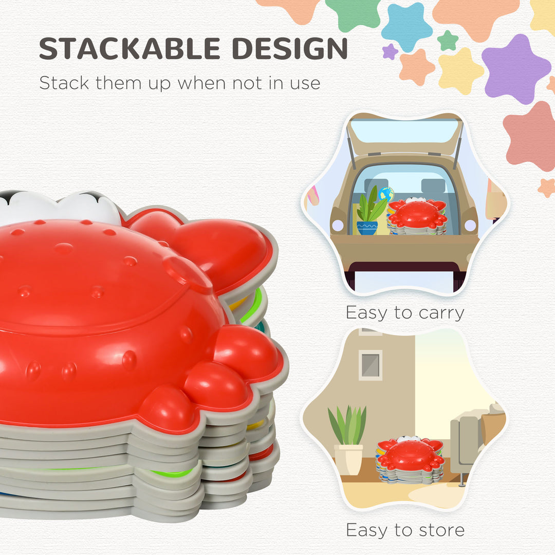 9PCs Crab-shaped Kids Stepping Stones