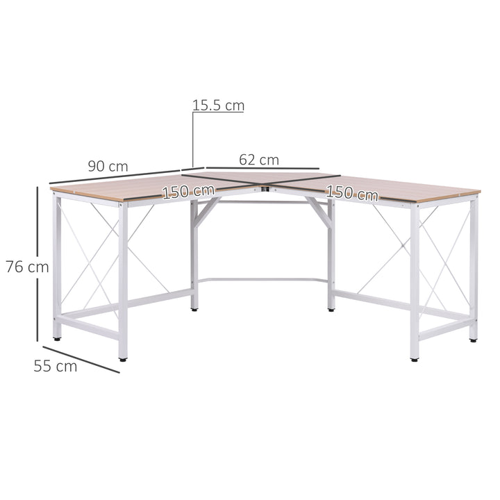 HOMCOM L-Shape Corner Gaming Desk