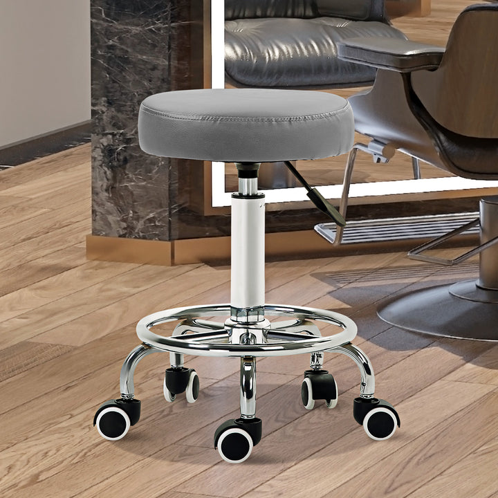 PU Leather Rolling Stool