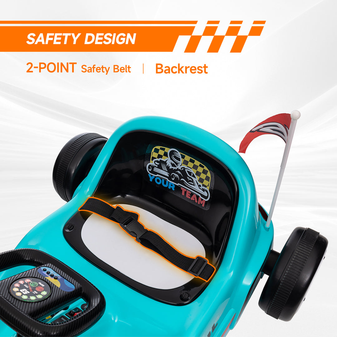 6V Electric Go Kart for Kids with Music