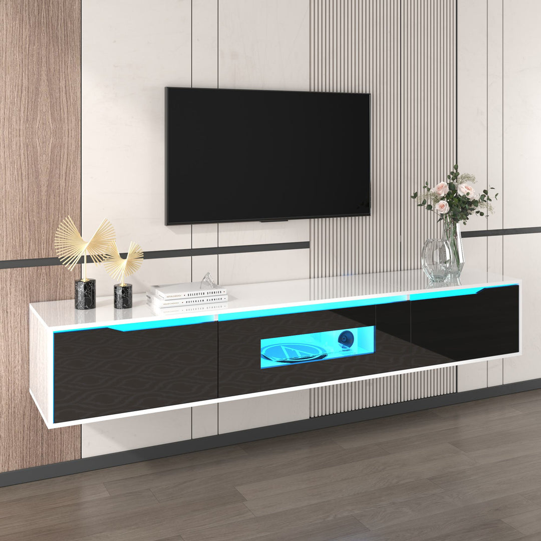 Floating TV Stand with LED Lights