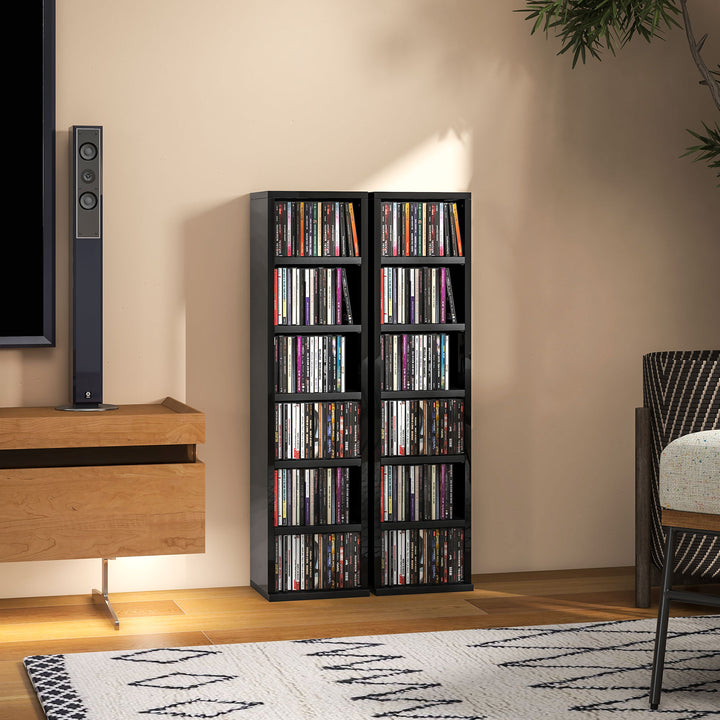 Set of Two 102 CD Storage Units - High Gloss Black