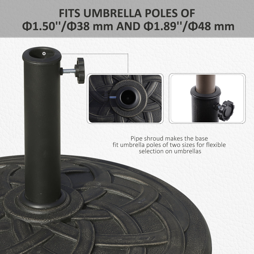 Parasol Base: Resin Umbrella Stand for 28mm & 38mm Poles