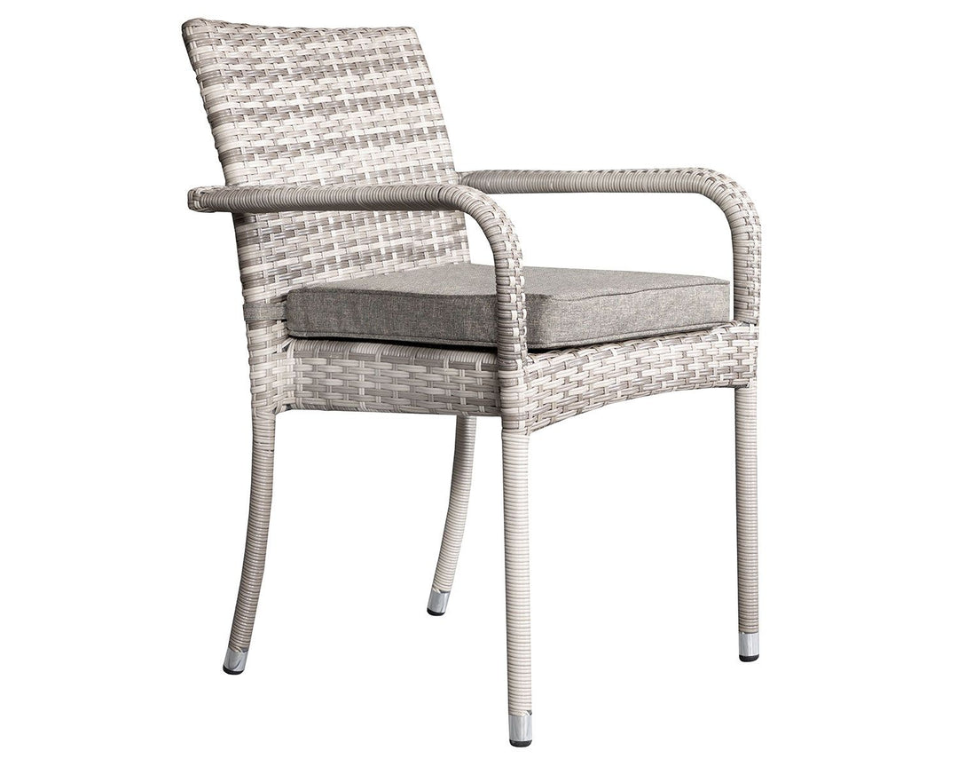 Stackable Rattan Garden Chair in Grey - Roma - Rattan Direct