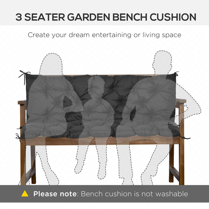 Garden Bench Cushion: Cosy Outdoor Seating Pad with Back Support and Ties