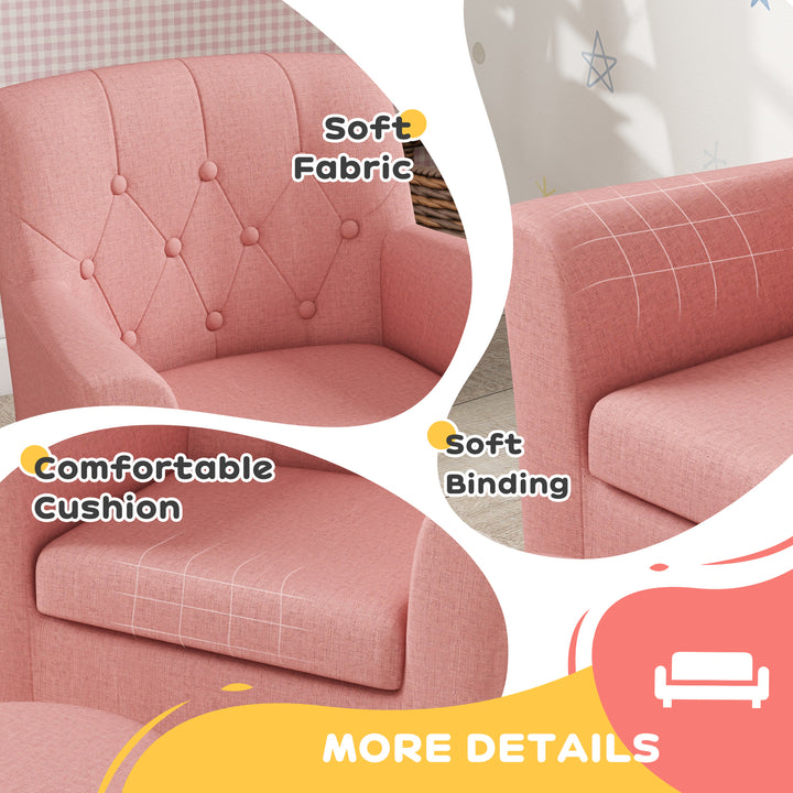 2PCs Kids Sofa Set with Footrest