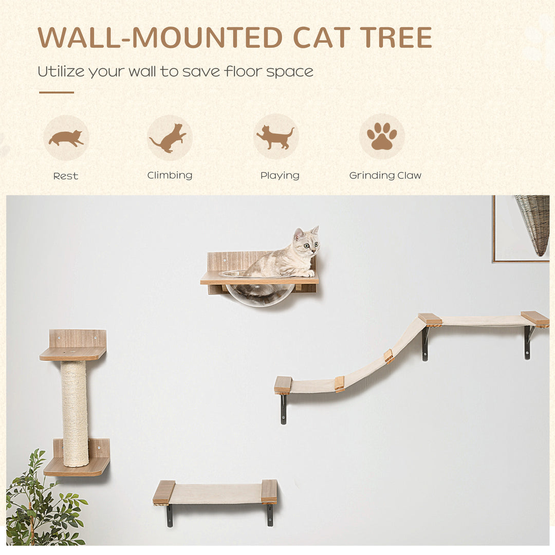 Wall-Mounted Cat Climbing Shelf Set