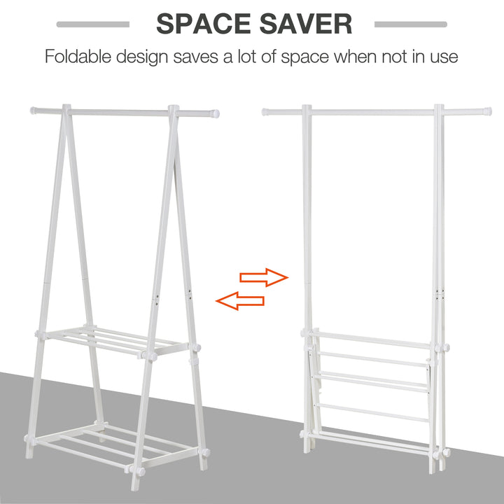 Minimalist Garment Rack: Adjustable Shelving Unit for Hallway Organisation