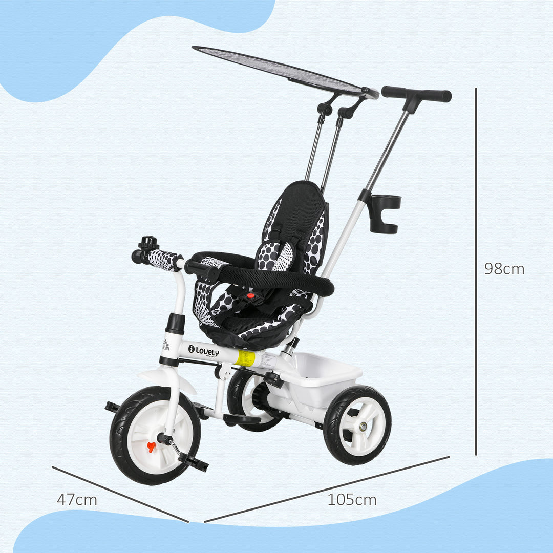 4 in 1 Tricycle for Kids with 5-point harness straps