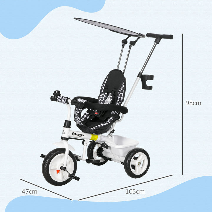 4 in 1 Tricycle for Kids with 5-point harness straps