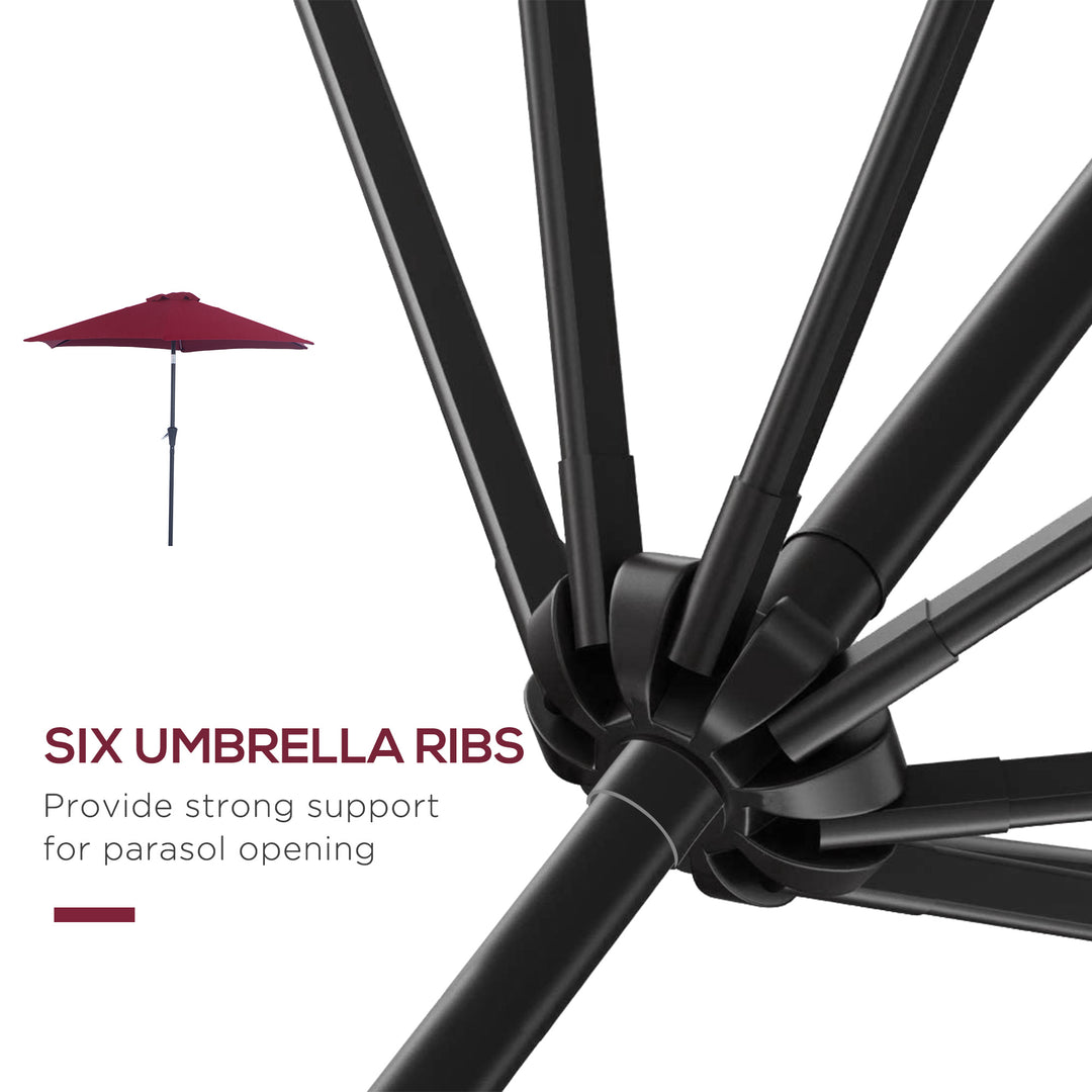 Tilting Garden Parasol: Crank-Operated Sun Shade with Aluminium Frame